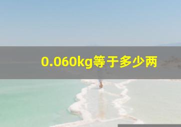 0.060kg等于多少两