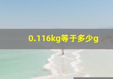 0.116kg等于多少g