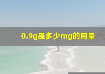 0.9g是多少mg的用量