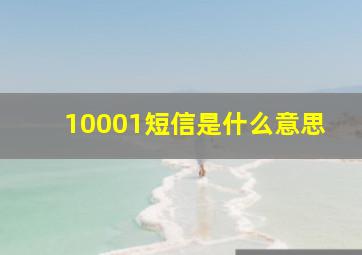 10001短信是什么意思