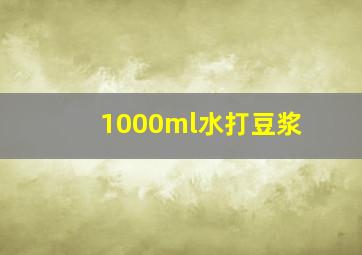 1000ml水打豆浆