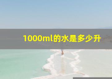 1000ml的水是多少升