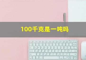 100千克是一吨吗