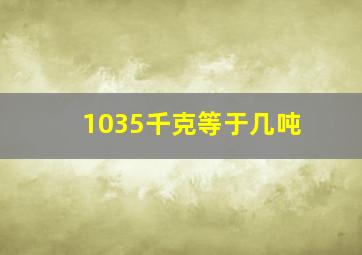 1035千克等于几吨