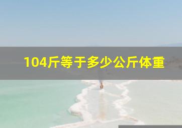 104斤等于多少公斤体重