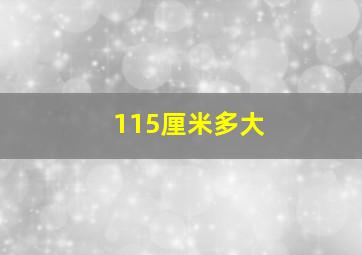 115厘米多大