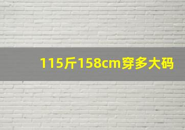 115斤158cm穿多大码