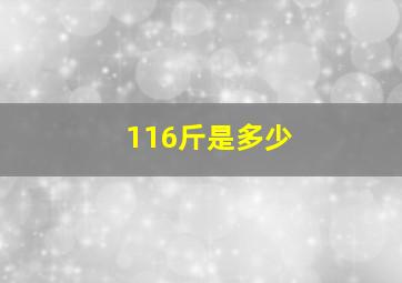 116斤是多少