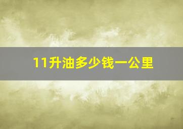 11升油多少钱一公里