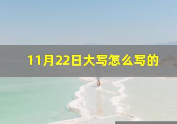 11月22日大写怎么写的