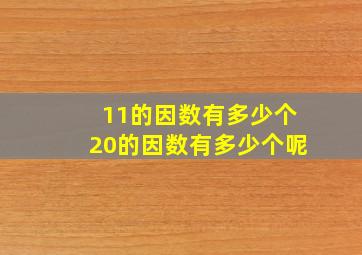 11的因数有多少个20的因数有多少个呢