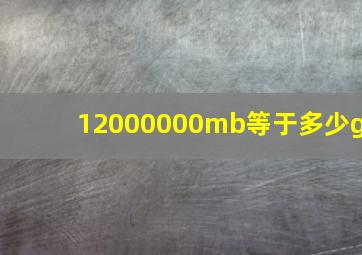 12000000mb等于多少g