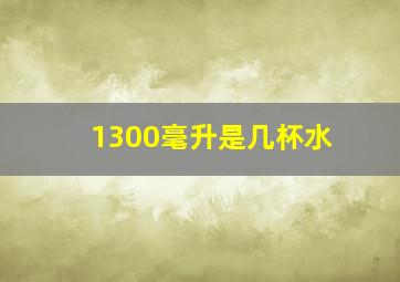 1300毫升是几杯水