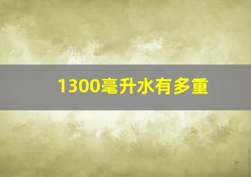 1300毫升水有多重