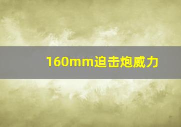 160mm迫击炮威力