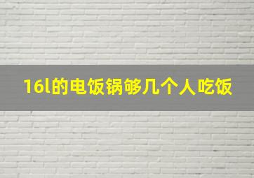 16l的电饭锅够几个人吃饭