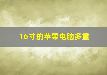 16寸的苹果电脑多重