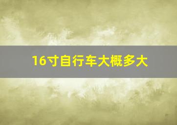 16寸自行车大概多大