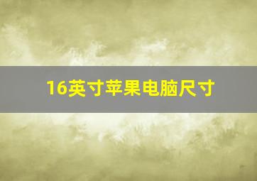 16英寸苹果电脑尺寸