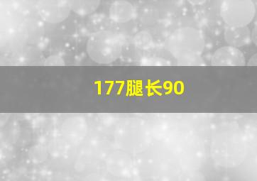 177腿长90