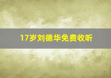 17岁刘德华免费收听