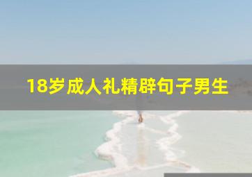 18岁成人礼精辟句子男生