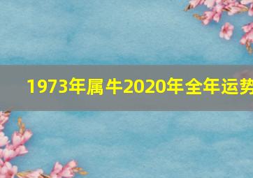 1973年属牛2020年全年运势