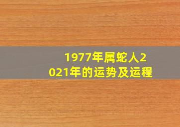 1977年属蛇人2021年的运势及运程