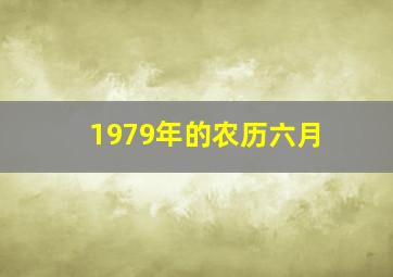 1979年的农历六月