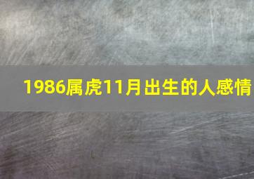 1986属虎11月出生的人感情