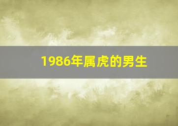 1986年属虎的男生