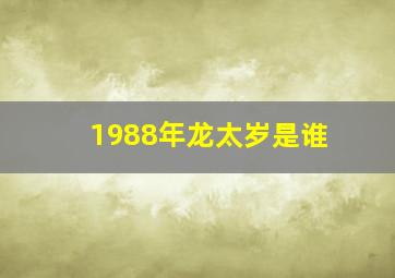 1988年龙太岁是谁