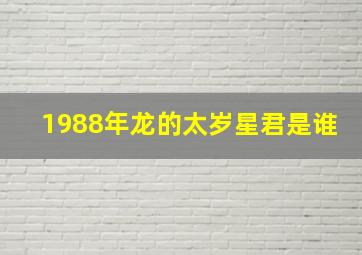 1988年龙的太岁星君是谁