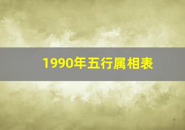 1990年五行属相表