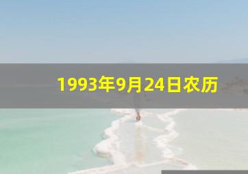 1993年9月24日农历