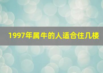 1997年属牛的人适合住几楼