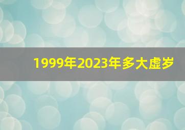 1999年2023年多大虚岁