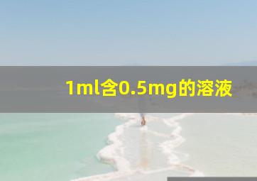 1ml含0.5mg的溶液