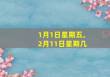 1月1日星期五,2月11日星期几