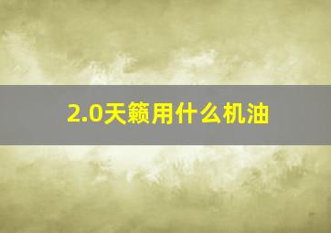 2.0天籁用什么机油