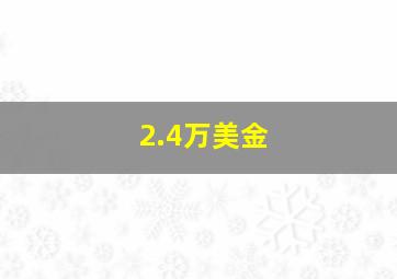 2.4万美金