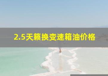 2.5天籁换变速箱油价格