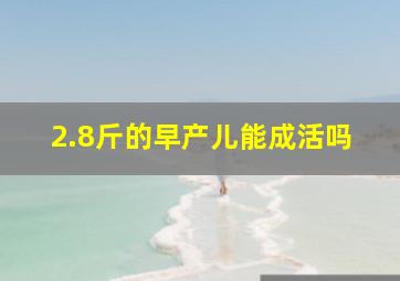 2.8斤的早产儿能成活吗