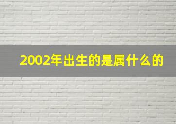 2002年出生的是属什么的