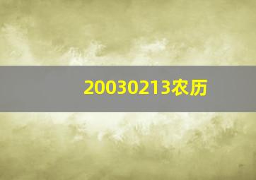 20030213农历