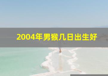 2004年男猴几日出生好