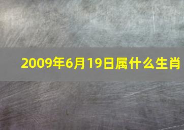 2009年6月19日属什么生肖