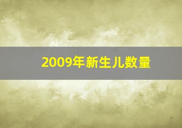 2009年新生儿数量