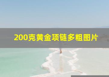 200克黄金项链多粗图片