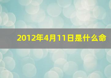 2012年4月11日是什么命